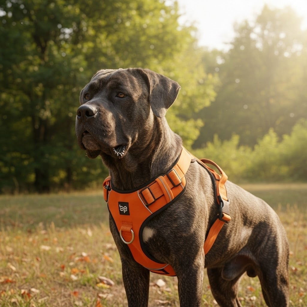 Alpha Control Hundegeschirr mit Griff - Orange - BulletPaws