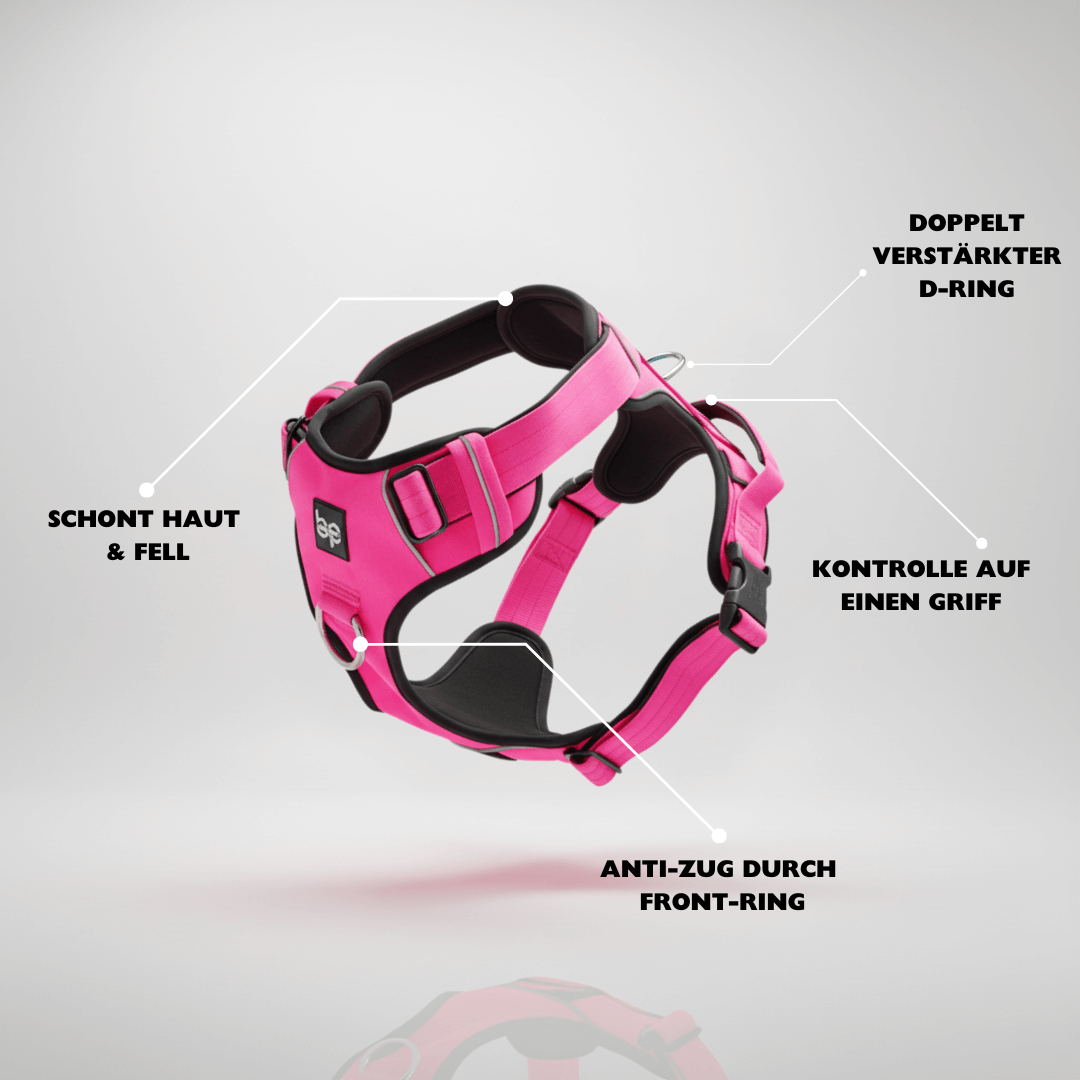 Alpha Control Hundegeschirr mit Griff - Pink - BulletPaws