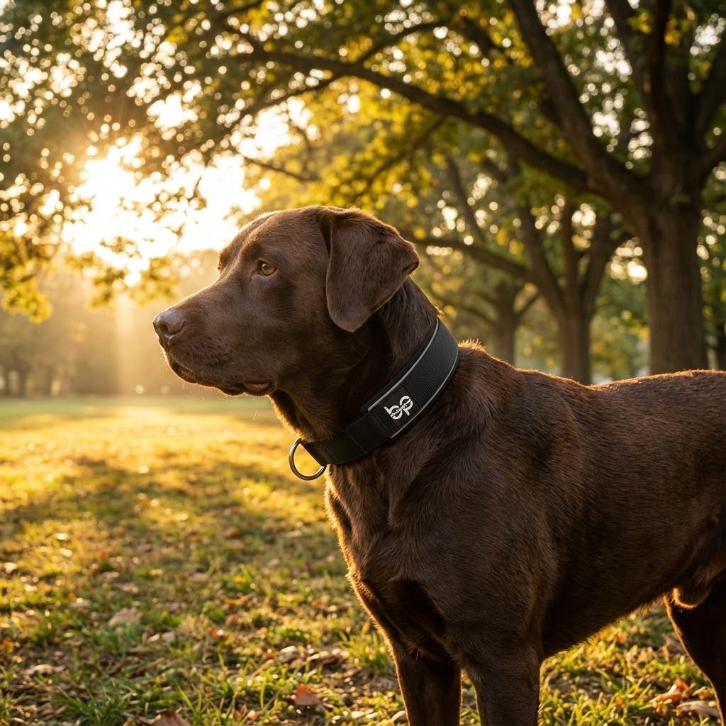 Alpha Control Zugstopp Hundehalsband - Schwarz - BulletPaws