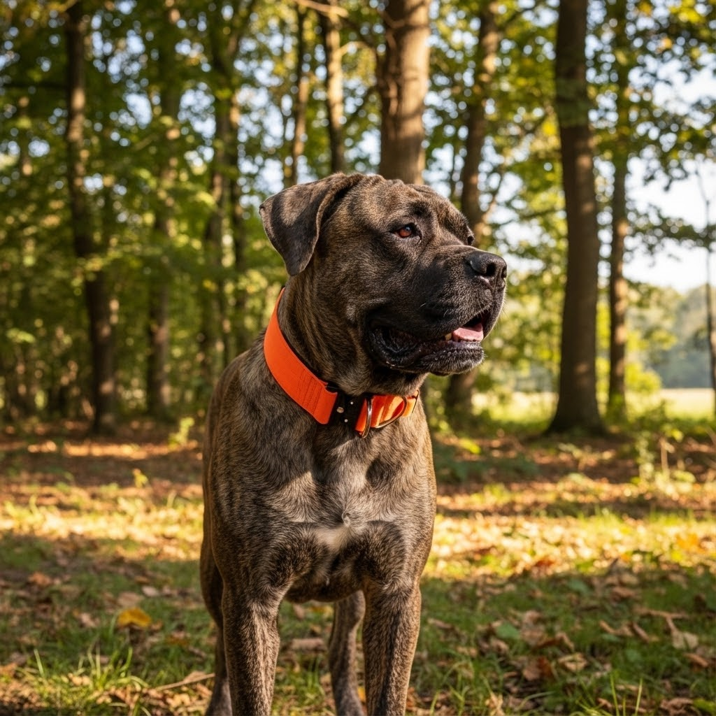 4cm Alpha Hundehalsband mit Griff - Orange - BulletPaws