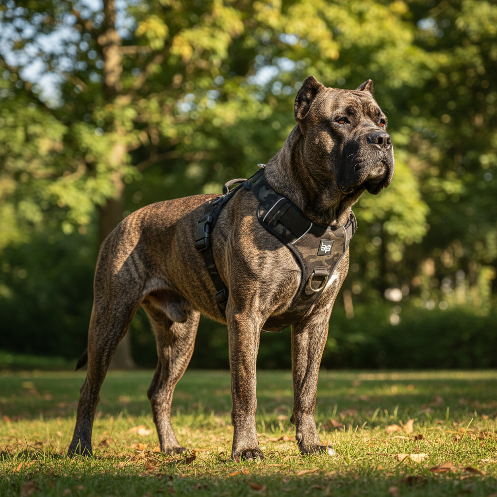 Alpha Control Hundegeschirr mit Griff - Camouflage - BulletPaws